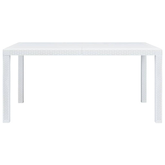 Garden Table | White | Plastic | 150x90x72 cm | Durable | Garden Table
