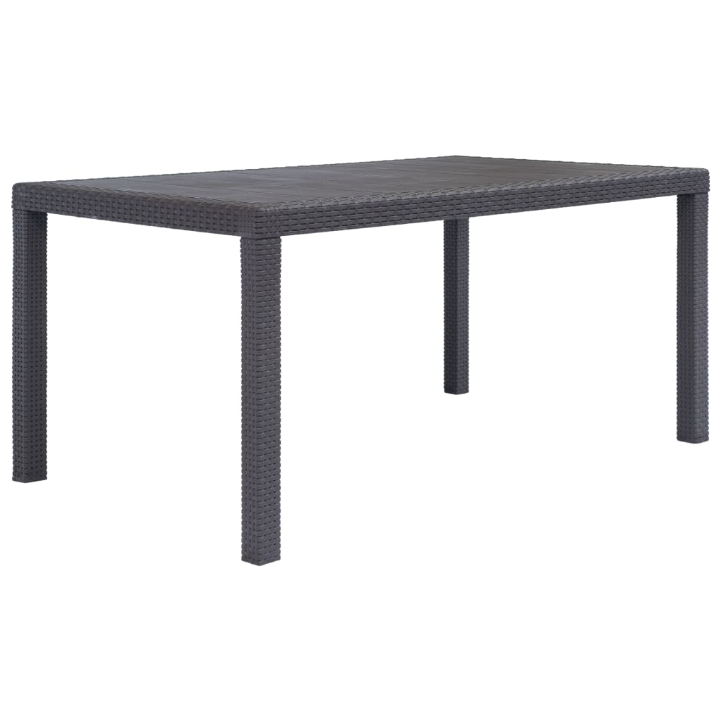 Garden Table Brown Plastic 59.1 x 35.4 x 28.3 in Durable