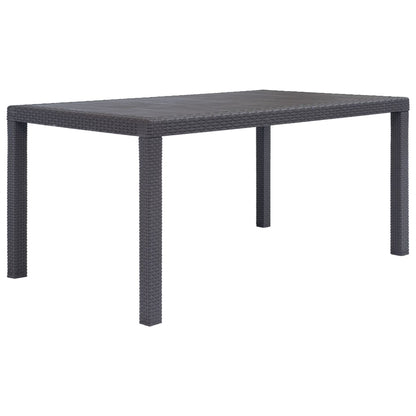 Garden Table Brown Plastic 59.1 x 35.4 x 28.3 in Durable