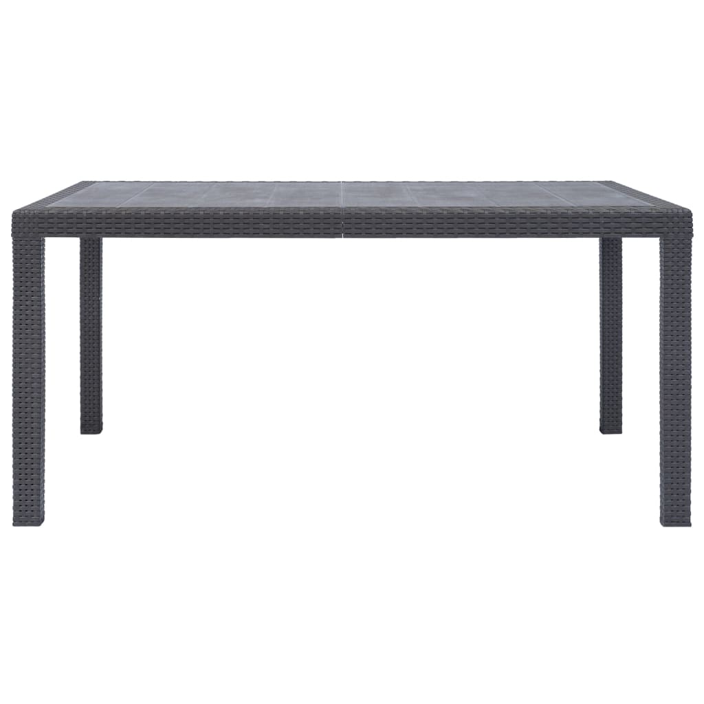 Garden Table Brown Plastic 59.1 x 35.4 x 28.3 in Durable