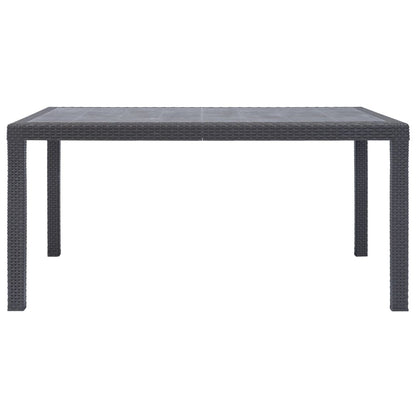 Garden Table Brown Plastic 59.1 x 35.4 x 28.3 in Durable