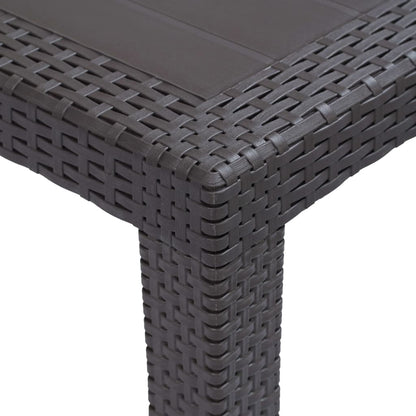 Garden Table Brown Plastic 59.1 x 35.4 x 28.3 in Durable