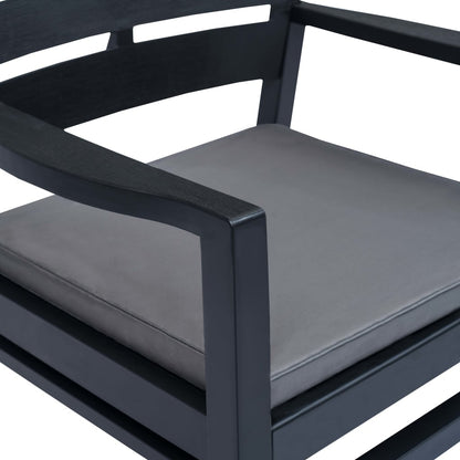 3 Piece Patio Lounge Set Plastic Anthracite