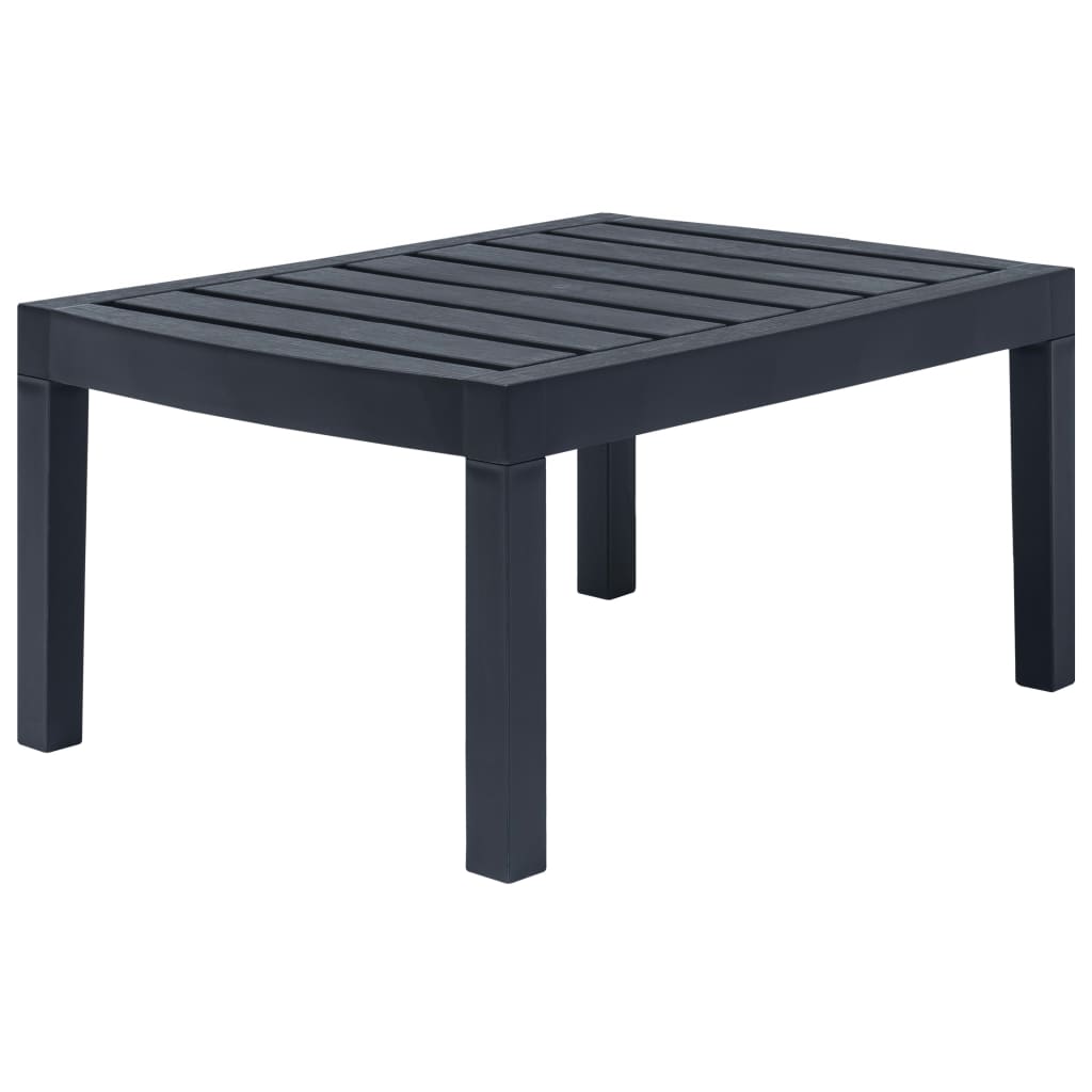 3 Piece Patio Lounge Set Plastic Anthracite