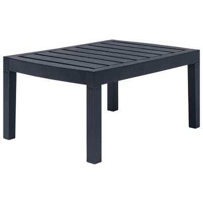 3 Piece Patio Lounge Set Plastic Anthracite
