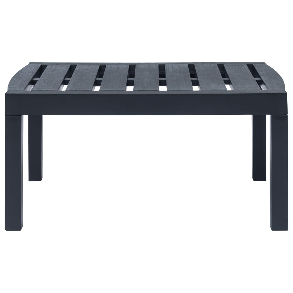 3 Piece Patio Lounge Set Plastic Anthracite