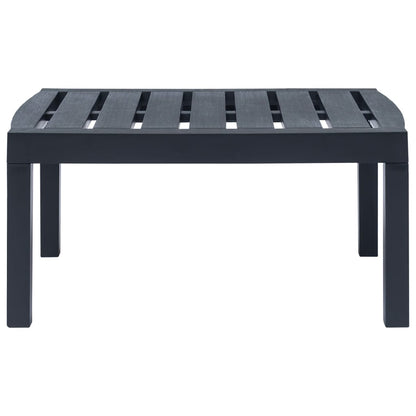 3 Piece Patio Lounge Set Plastic Anthracite