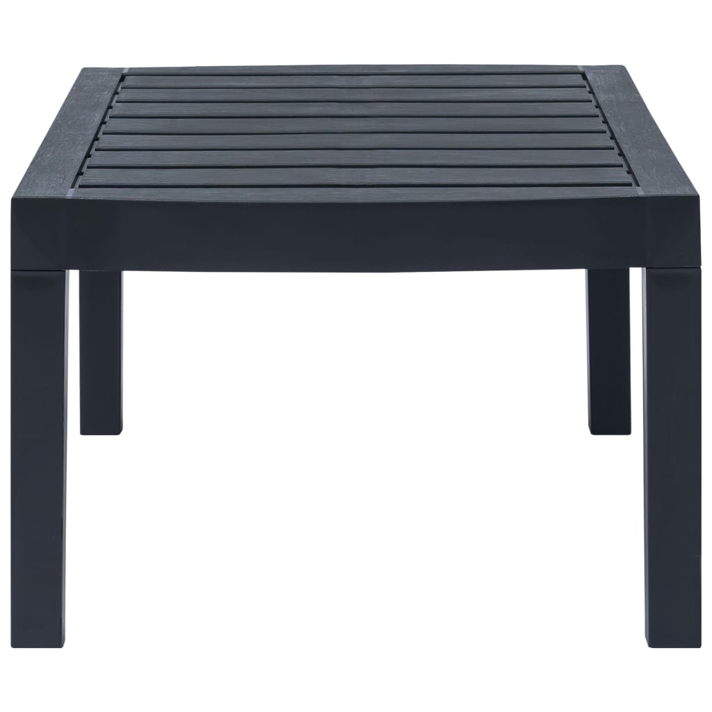 3 Piece Patio Lounge Set Plastic Anthracite
