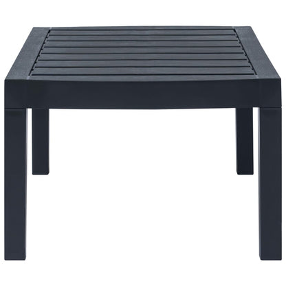 3 Piece Patio Lounge Set Plastic Anthracite