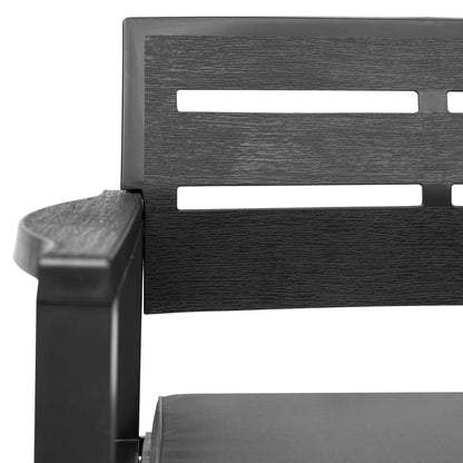 2-Seater Patio Bench with Cushions 52.4" Plastic Anthracite