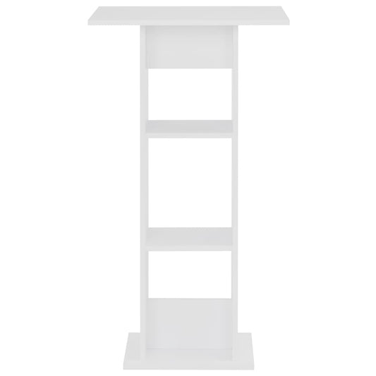 Bar Table | White | Engineered Wood | 60x60x110 cm | Bar Table | Square