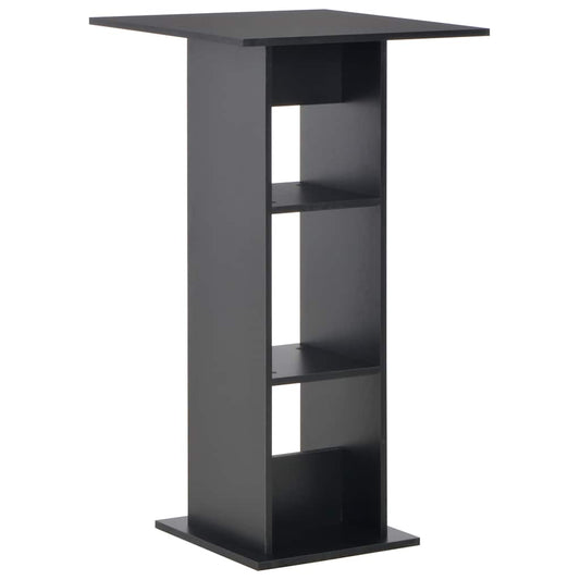 Bar Table | Black | Engineered wood | Tall | Sleek | Bar Table | Square