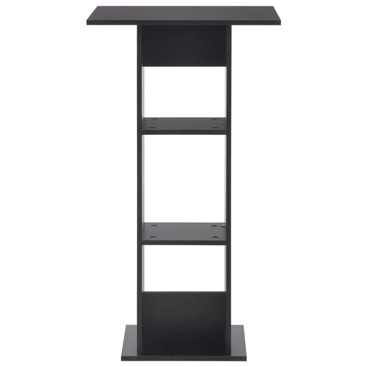 Bar Table | Black | Engineered wood | Tall | Sleek | Bar Table | Square