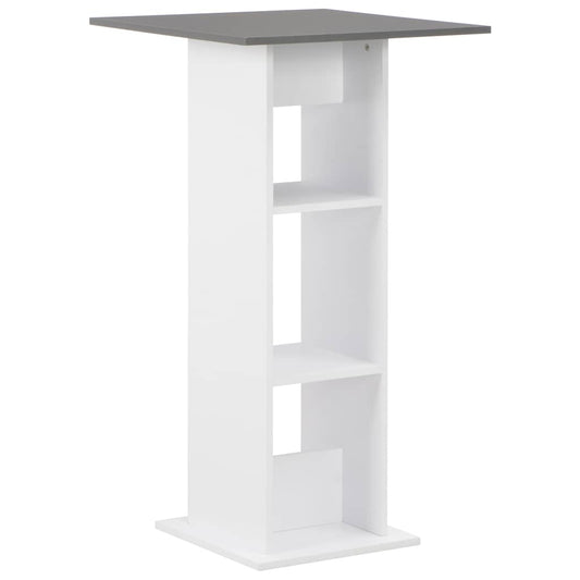 Bar Table | White and Anthracite Grey | Engineered wood | Standard