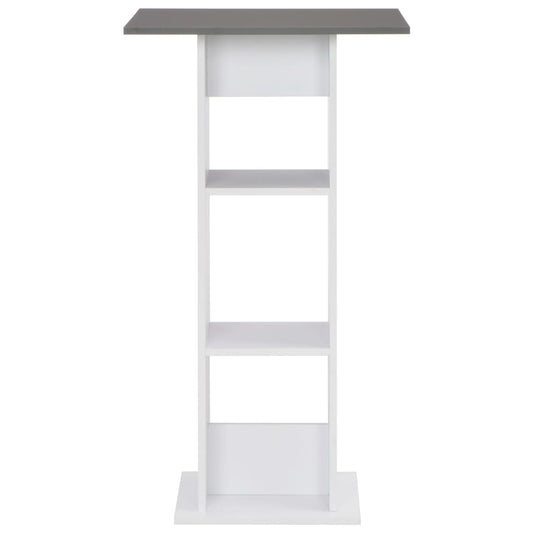 Bar Table | White and Anthracite Grey | Engineered wood | Standard