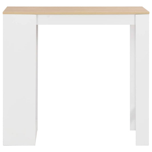 Bar Table | White with natural top | Engineered wood | Standard