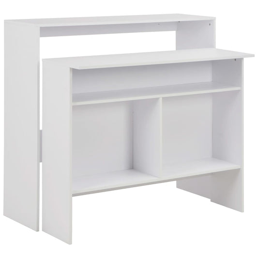 Bar Table | White | Engineered wood | 130x40x120 cm | Expandable