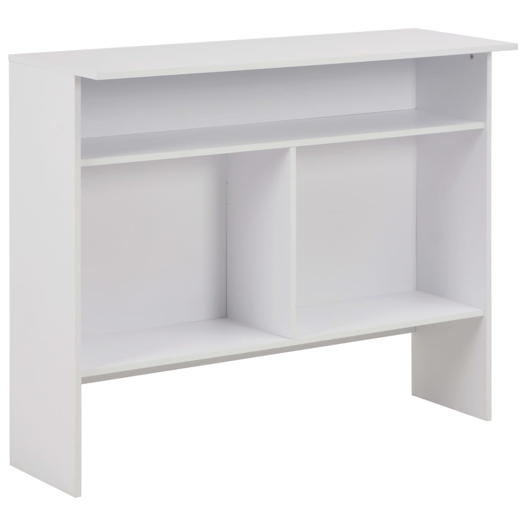 Bar Table with 2 Table Tops White 130x40x120 cm