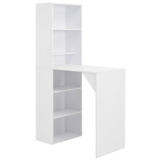 Bar Table | White | Engineered wood | 115 cm x 59 cm x 200 cm | Bar Table