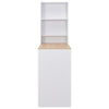 Bar Table with Cabinet White 115x59x200 cm