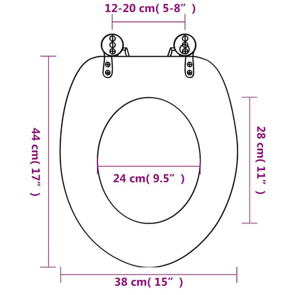 Toilet Seats with Lids 2 pcs MDF Sea Star