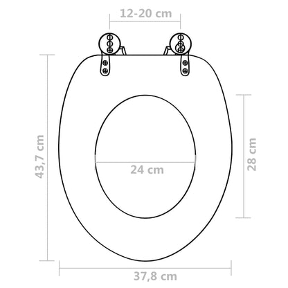Toilet Seats with Lids 2 pcs MDF Water