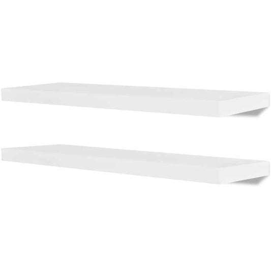 Wall Rack | Set of 4 | White | MDF | 80 cm wide | Wall mounting