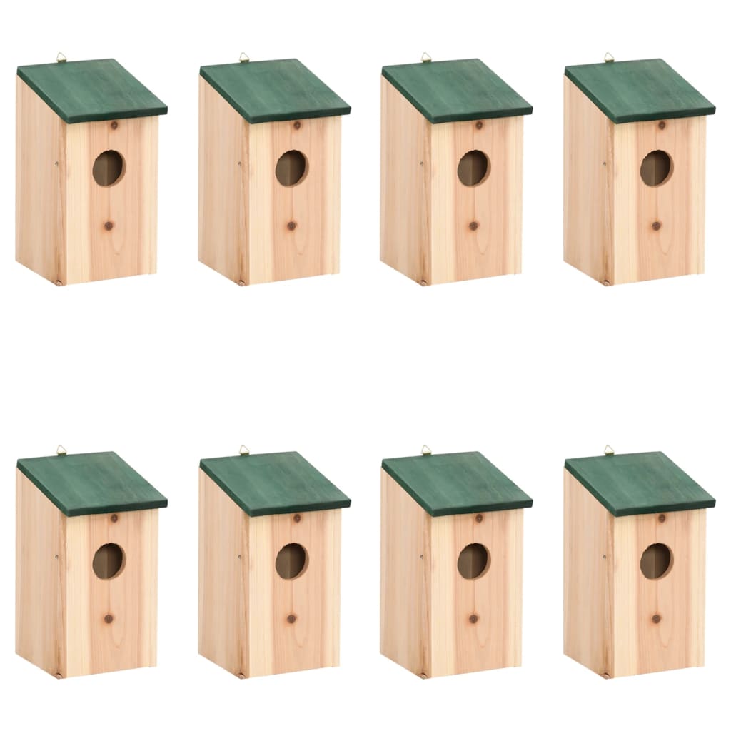 Bird House | Green and Wood | Solid pine wood | Small | Durable