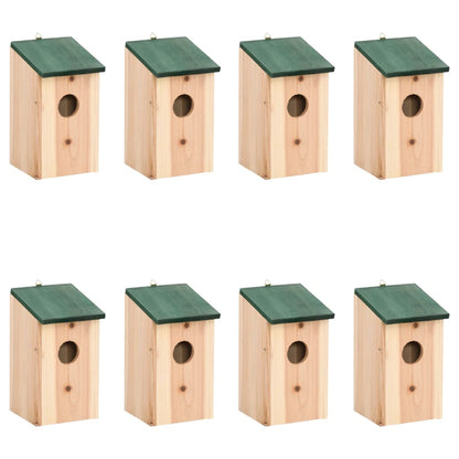 Bird House | Green and Wood | Solid pine wood | Small | Durable