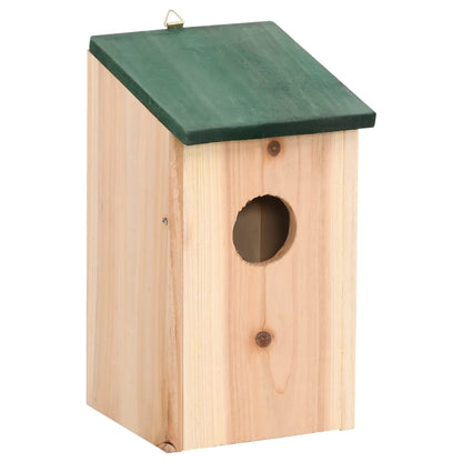 Bird House | Green and Wood | Solid pine wood | Small | Durable