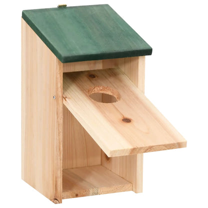 Bird House | Green and Wood | Solid pine wood | Small | Durable