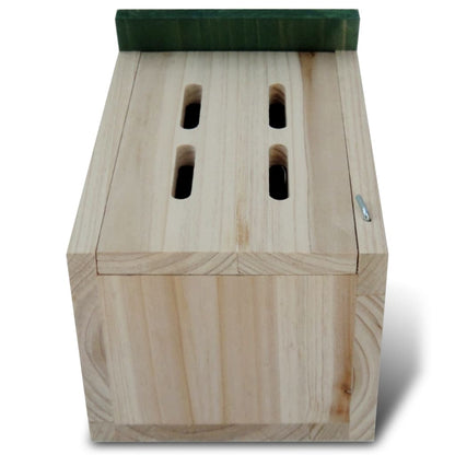 Butterfly House | Natural wood | Solid wood | 14x15x22 cm