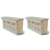Sparrow Houses 2 pcs Wood 44x15.5x21.5 cm