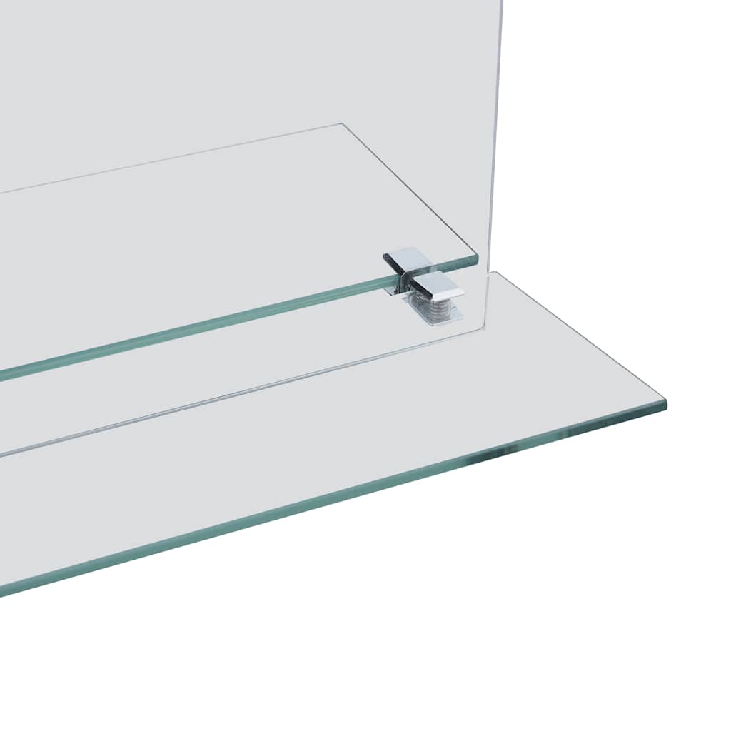 Wall Mirror with Shelf 20x40 cm Tempered Glass