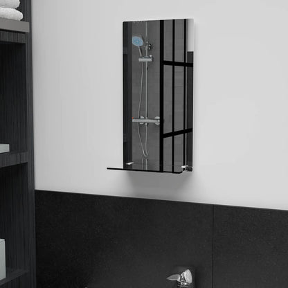 Wall Mirror with Shelf 20x40 cm Tempered Glass