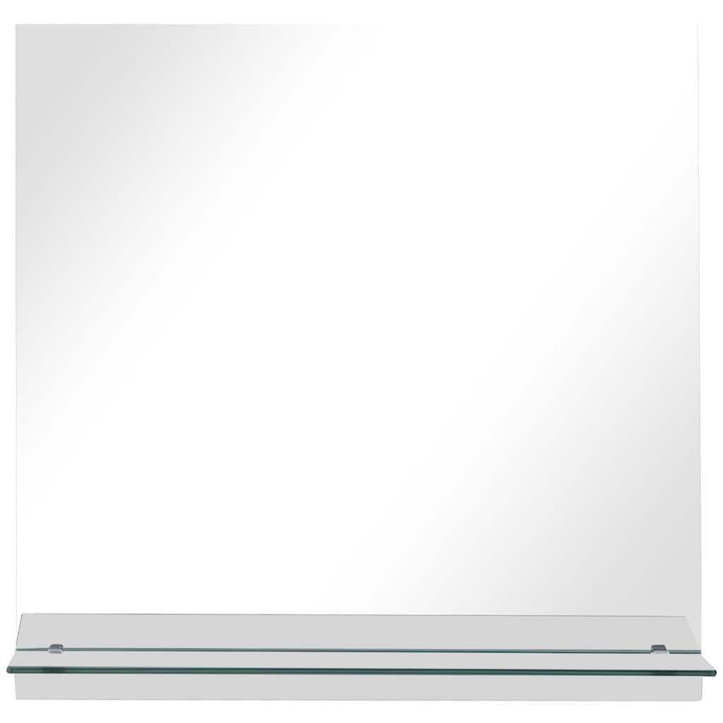 Wall Mirror | Transparent | Tempered Glass | 60x60 cm | Decorative Inlays
