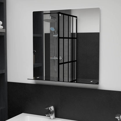 Wall Mirror | Transparent | Tempered Glass | 60x60 cm | Decorative Inlays