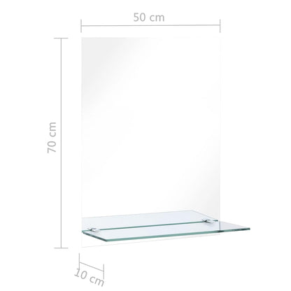 Wall Mirror | Clear | Toughened Glass | 50 x 70 cm | Wall Mirror