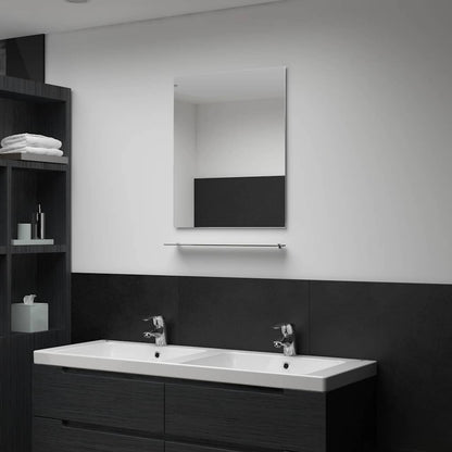 Wall Mirror | Transparent | Tempered Glass | 50x60 cm | Decorative Inlays