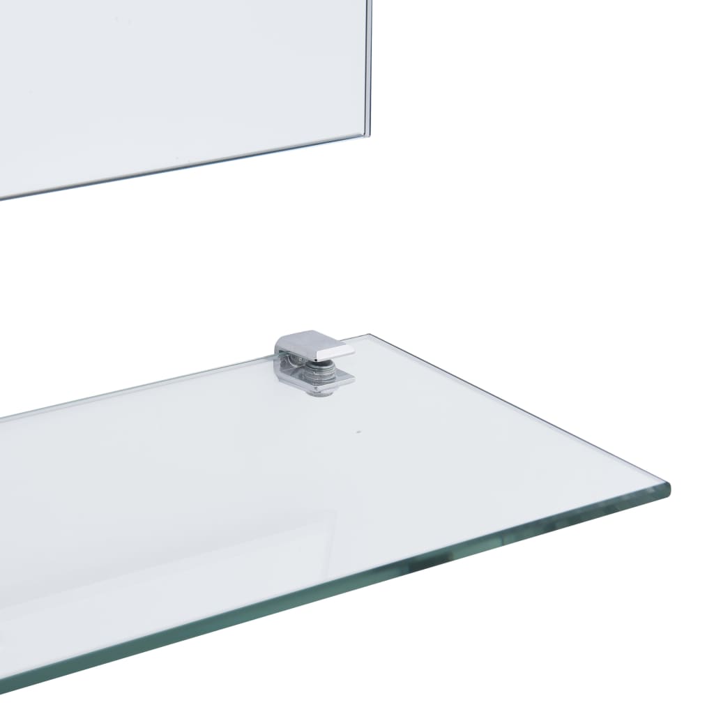 Wall Mirror with 5 Shelves Silver 80x60 cm