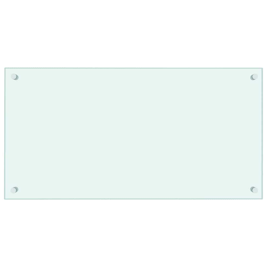 Kitchen Backsplash Milk 80 x 40 cm Tempered Glass
