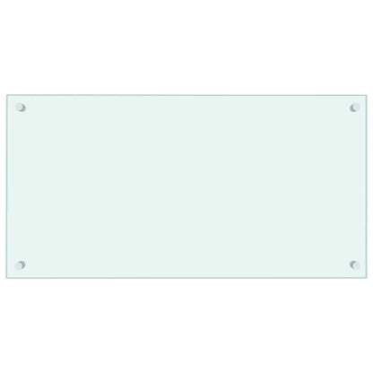 Kitchen Backsplash Milk 80 x 40 cm Tempered Glass