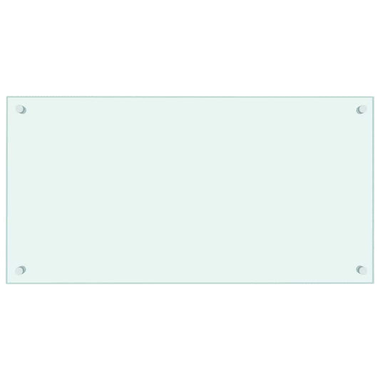 Kitchen Backsplash Milk 80 x 40 cm Tempered Glass