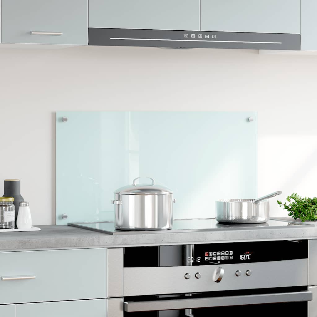 Kitchen Backsplash Milk 80 x 40 cm Tempered Glass