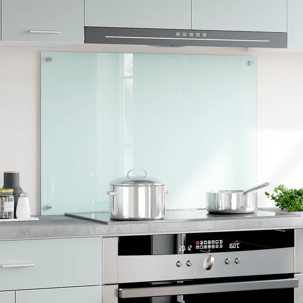 Kitchen Backsplash Milk 90 x 60 cm Tempered Glass
