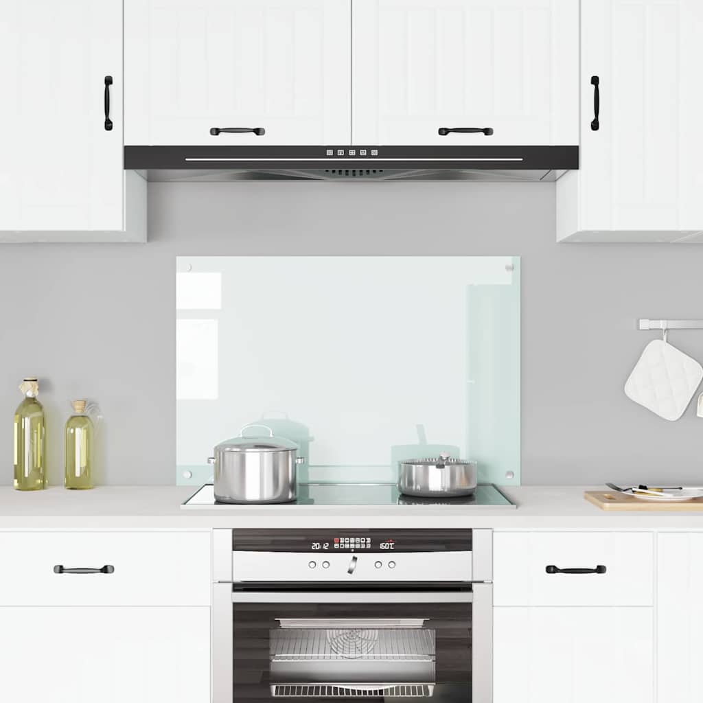 Kitchen Backsplash Milk 90 x 60 cm Tempered Glass