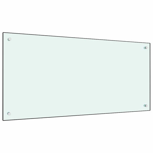 Kitchen Backsplash Milk 100 x 50 cm Tempered Glass