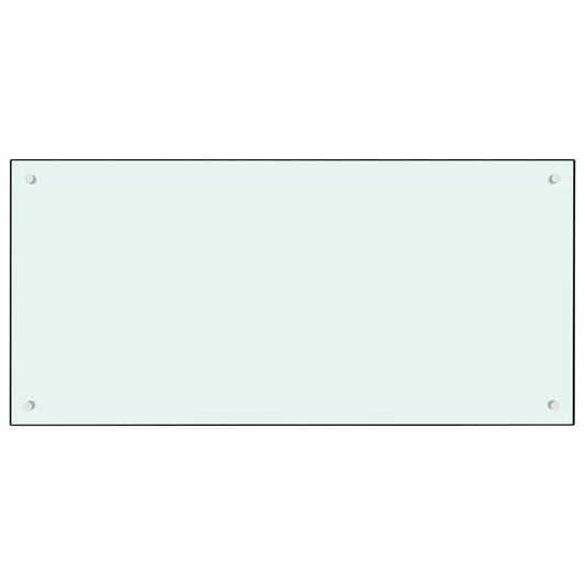 Kitchen Backsplash Milk 100 x 50 cm Tempered Glass