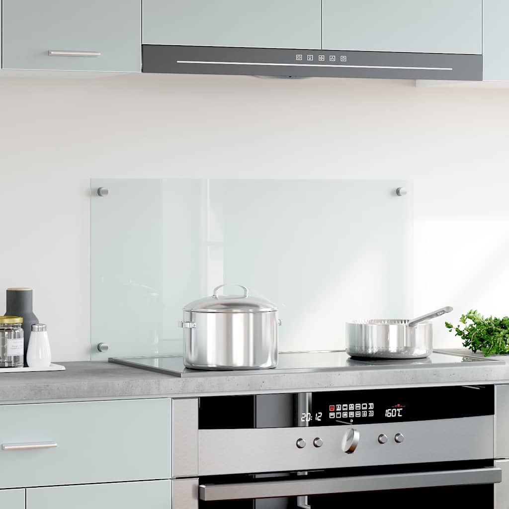 Kitchen Backsplash Transparent 80 x 40 cm Tempered Glass