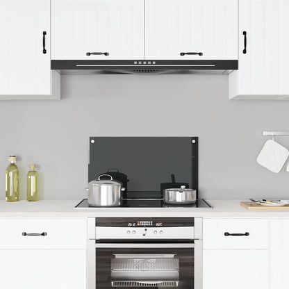 Kitchen Backsplash Black 70 x 40 cm Tempered Glass